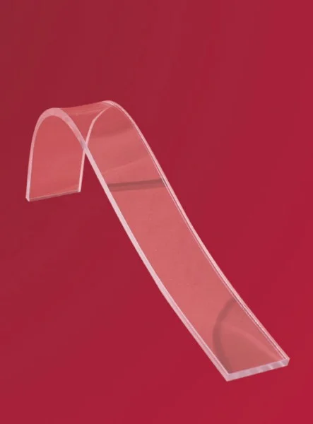 Подставка горка под браслет изогнутая пластик прозрачн