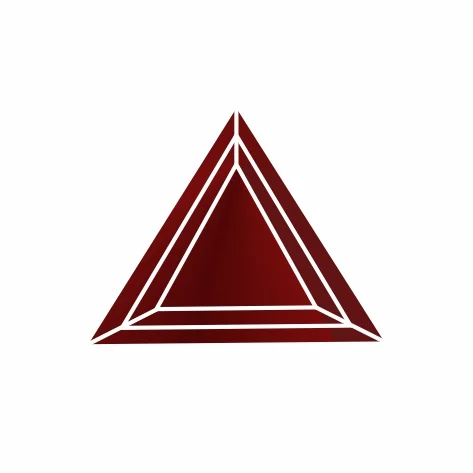 Ювелирное стекло красное треугольник 3,5х3,5х3,5