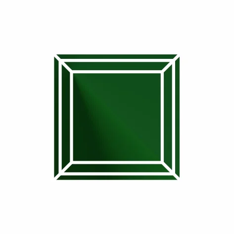 Ювелирное стекло темно-зеленое квадрат 5х5