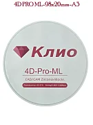 Превью Циркониевый блок 4D PRO ML-98х20mm-A3 №1