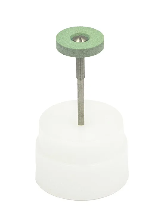 Абразивный камень с алмазной крошкой для полировки циркона, с держ., диск, ф=17х3,5 мм №1