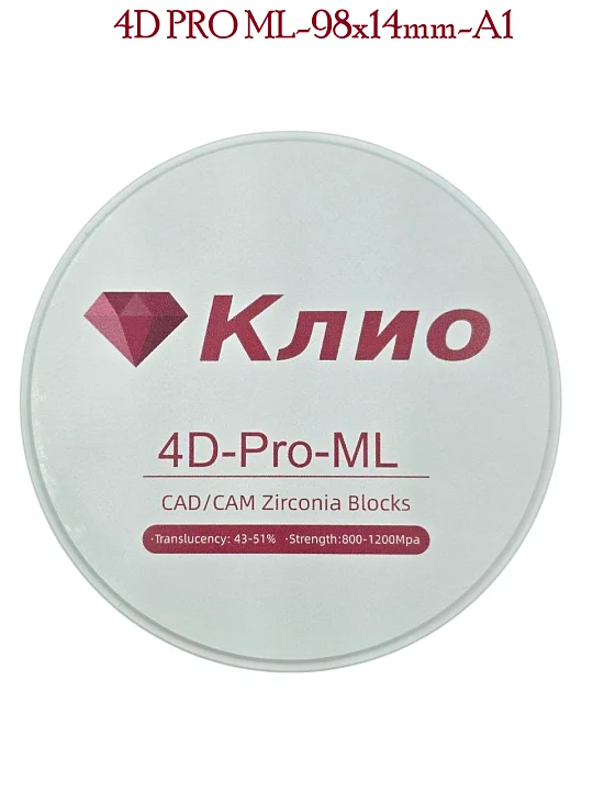 Циркониевый блок 4D PRO ML-98х14mm-A1 №1