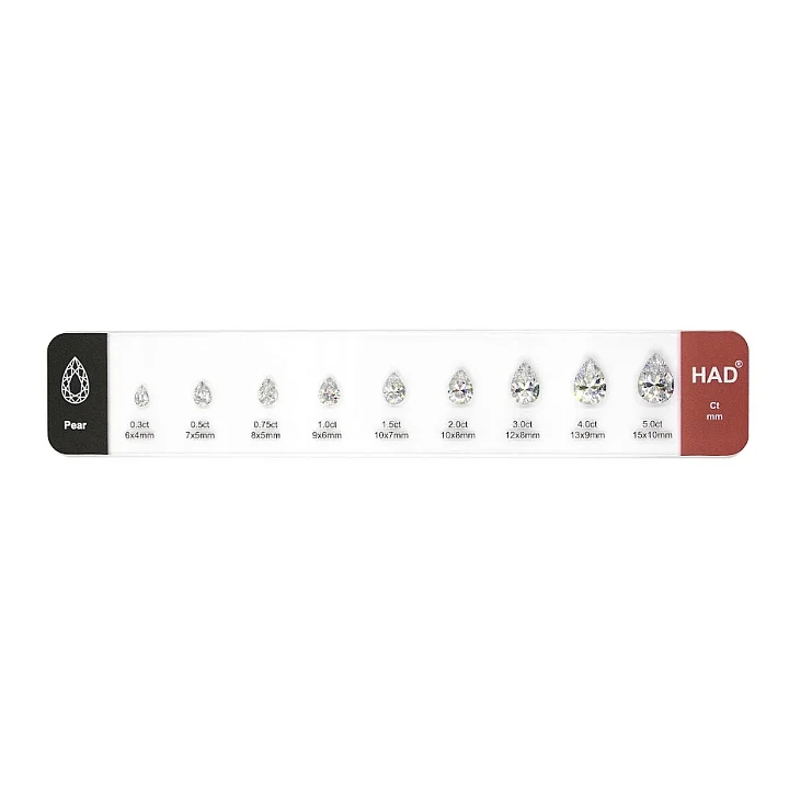 Набор эталонов камней по размеру (груша), ct