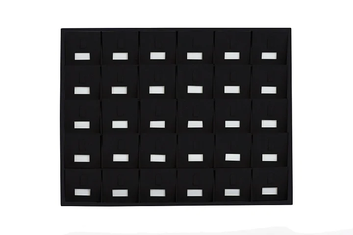 Планшет под кольца с окном для цены 31*24 черный к.з