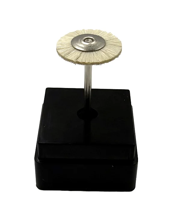 Щетка-диск для б/м., с держ., бел., коза, ф=19 мм