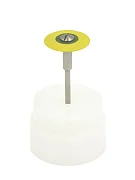 Превью Резинка с алмазной крошкой (линза 19х3 мм, желтый, мелкий)  №1