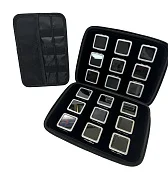 Превью Бокс с металлическими коробками 40*40 мм 18 штук  220*160*50 мм серебро №1