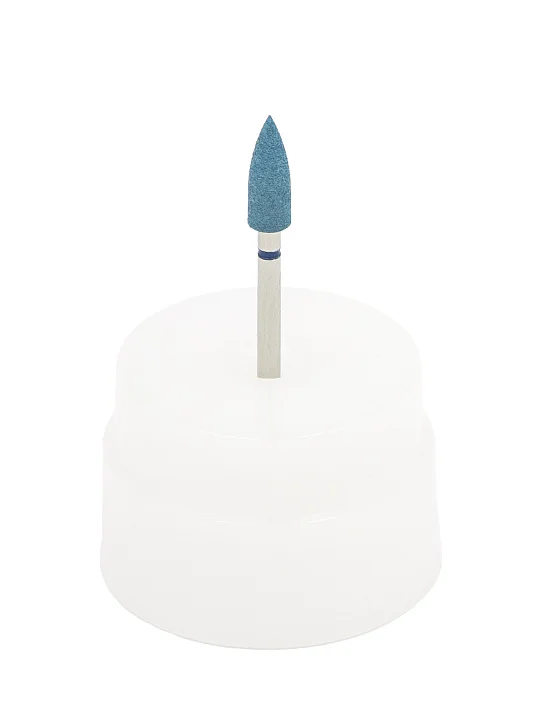 Резинка с алмазной крошкой (конус 4,2х12 мм, синий, грубый)  №1