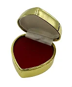 Превью ХТТ-20 футляр сердечко с бантом золотистый пластик №2