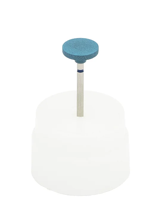 Резинка с алмазной крошкой (диск 12х2 мм, синий, грубый)  №1