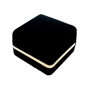 Превью ЖФУ-3В футляр с золотой каймой под серьги, черный №2