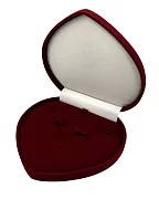 Превью ФУ-50 футляр &quot;сердце&quot; под колье, бордо №1