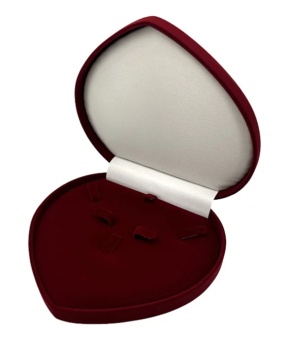 ФУ-50 футляр &quot;сердце&quot; под колье, бордо №1