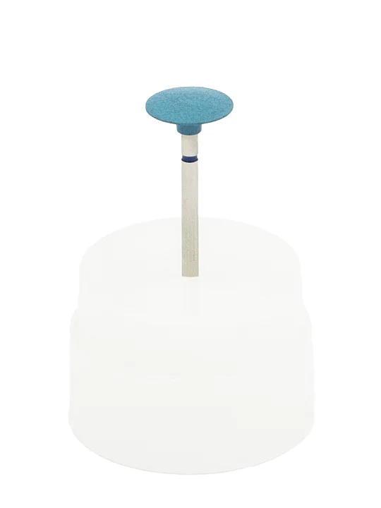 Резинка с алмазной крошкой (линза 12х3 мм, синий, грубый)  №1