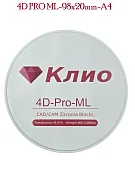 Превью Циркониевый блок 4D PRO ML-98х20mm-A4 №1