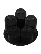 Превью Соты под серьги на подставке черный бархат №2