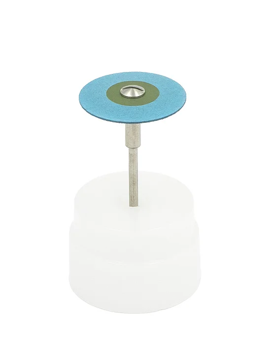 Резинка с алмазной крошкой (линза 26х3 мм, синий, грубый)  №1