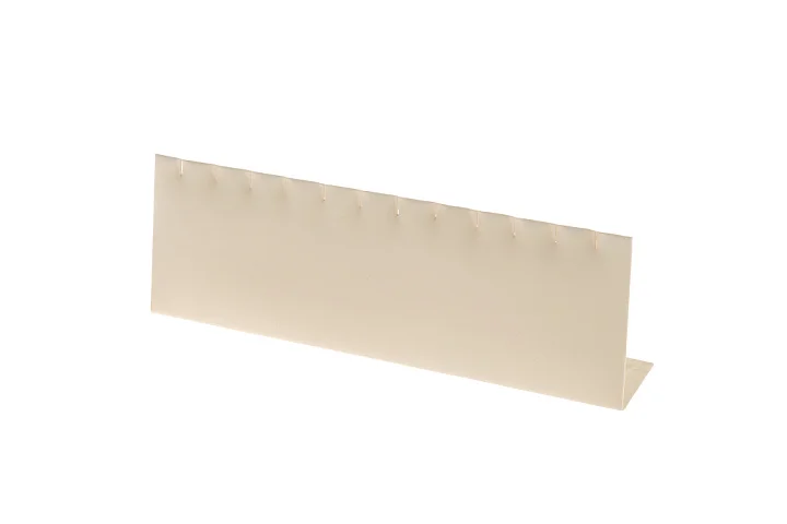 Уголок под серьги/кулоны  светло-бежевый кож. зам