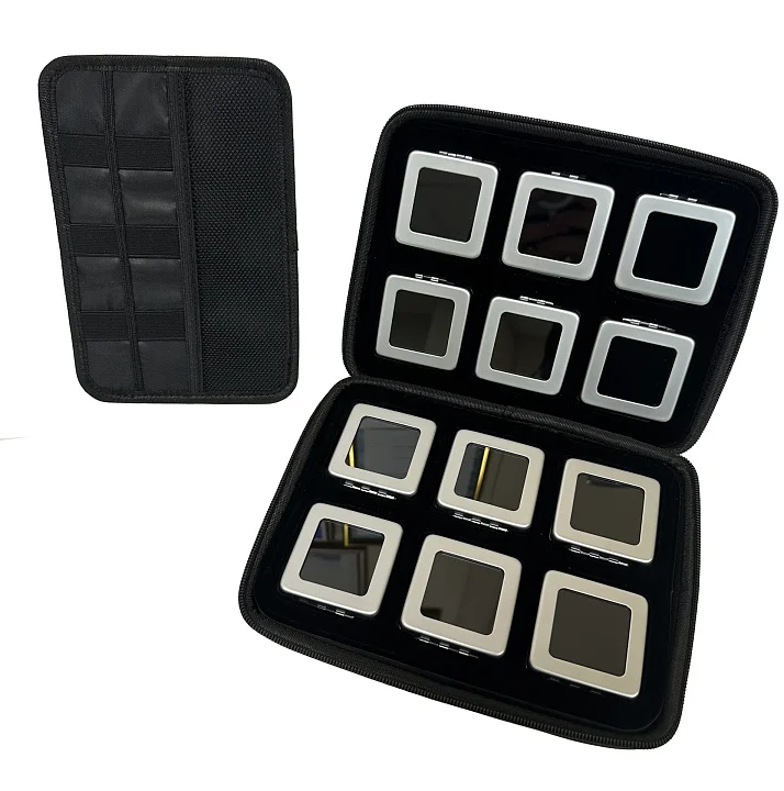 Бокс с металлическими коробками 50*55 мм 12 штук 220*160*50мм серебро №1