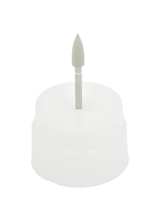 Резинка с алмазной крошкой (конус 4,2х12 мм, белый, очень мелкий)  №1