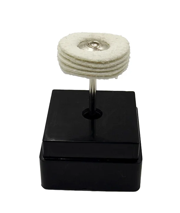 Щетка-диск для б/м., с держ., бел., замша, ф=22 мм