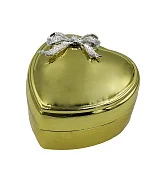 Превью ХТТ-20 футляр сердечко с бантом золотистый пластик №1