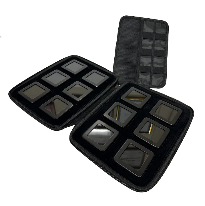 Бокс с металлическими коробками 50*55 мм 12 штук 220*160*50 мм черный №1