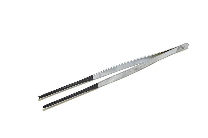ПИНЦЕТ С ПЛАСТИКОВЫМ ПОКРЫТИЕМ L=250мм