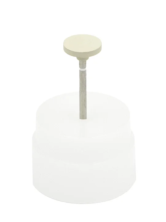 Резинка с алмазной крошкой (диск 12х2 мм, белый, очень мелкий)  №1