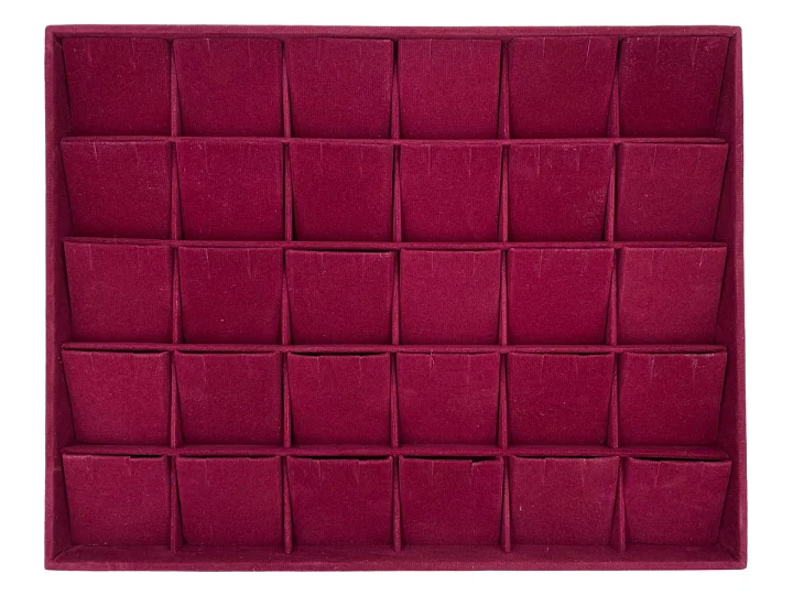 Планшет "кармашки" под кулон 31*24 бордо бархат