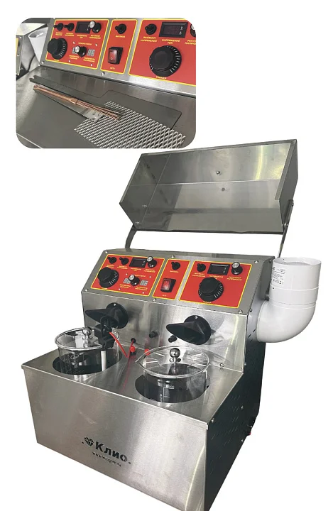 Гальваноустановка 2*2000мл с одним нагревательным элементом, одной мешалкой