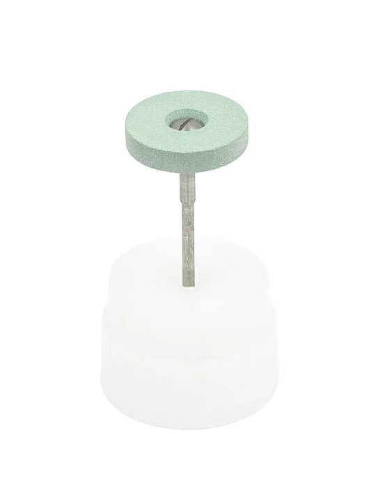 Абразивный камень с алмазной крошкой для полировки циркона, с держ., диск, ф=24х4,5 мм №1