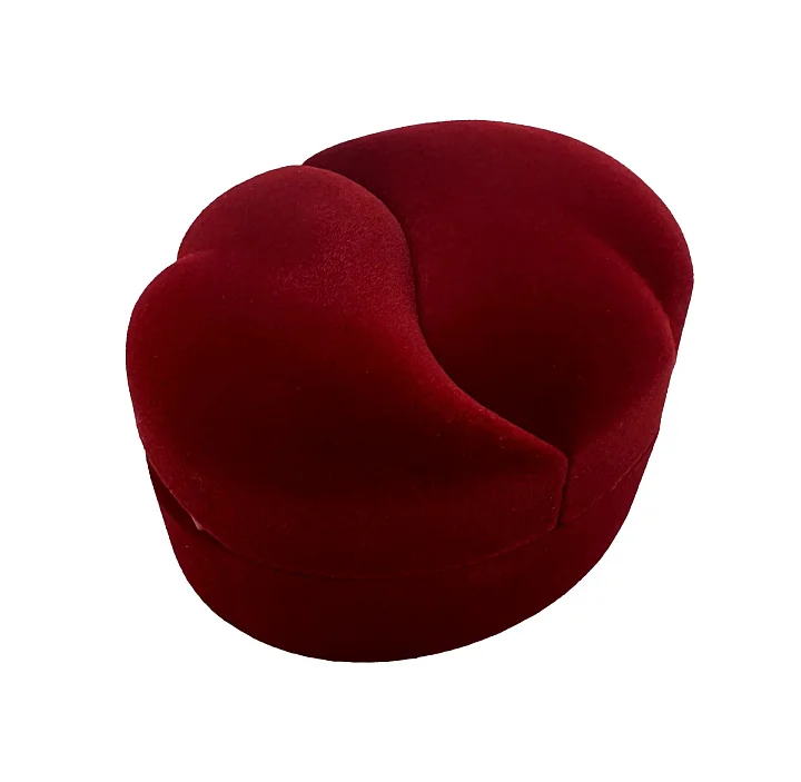 ФУ-131Л футляр под обручальные кольца, красный №1