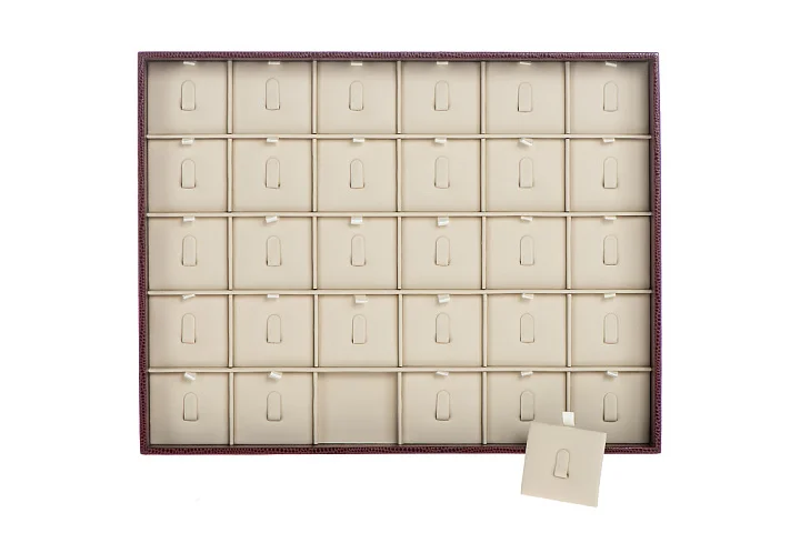 Планшет "квадраты" под кольца 31*24 светло-беж к.з