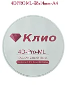 Превью Циркониевый блок 4D PRO ML-98х14mm-A4 №1