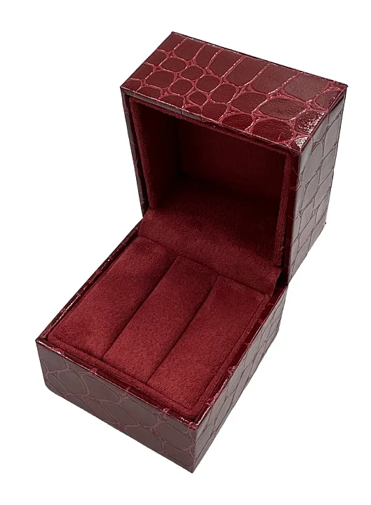 Футляр 60*60*60 под серьги, Чикаго, кроко бордо №1