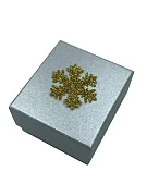 Превью Футляр 50*56*34 под Кольца Снежинка, серебристый №1