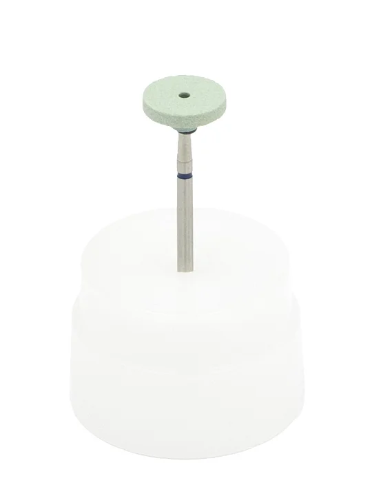 Абразивный камень с алмазной крошкой для полировки циркона, с держ., ф=13х2 мм №1