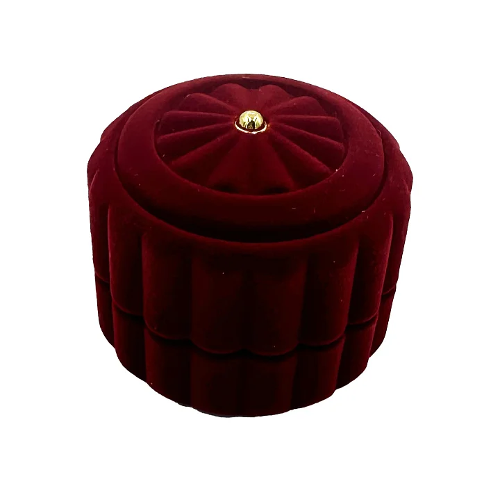 ФУ-81 футляр под кольцо/серьги, бордо №1