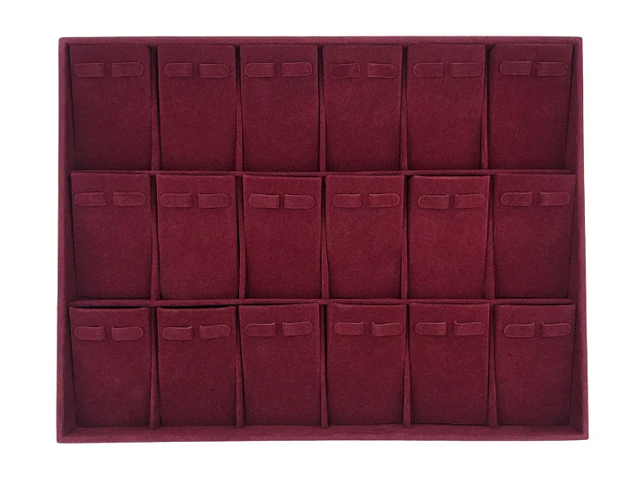 Планшет 31*24 кармашки (6*3) под серьги, бордо