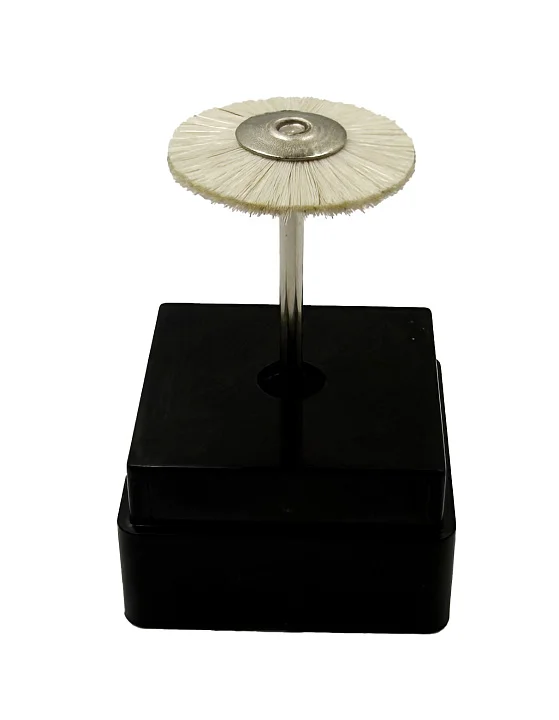 Щетка-диск для б/м., с держ., бел., коза, ф=22 мм