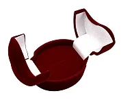 Превью ФУ-131Л футляр под обручальные кольца, красный №2