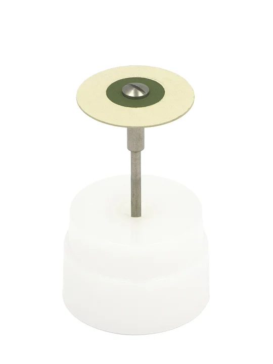 Резинка с алмазной крошкой (линза 26х3 мм, белый, очень мелкий)  №1