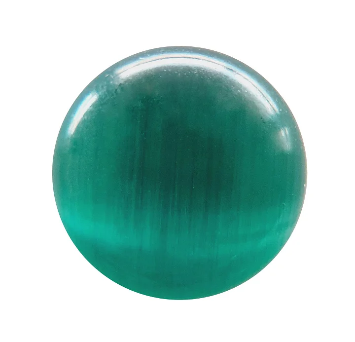 Кошачий глаз изумрудный кабошон d=12,0