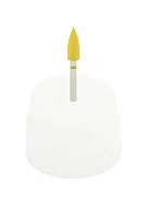 Превью Резинка с алмазной крошкой (конус 4,2х12 мм, желтый, мелкий)  №1