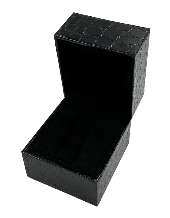 Футляр 60*60*60 под серьги, Чикаго, кроко черный №1