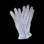 Превью Перчатки хлопок, на резинке с лучами, белые,  24, XL №2