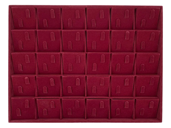 Планшет 31х24 под обручальные кольца бордо бархат