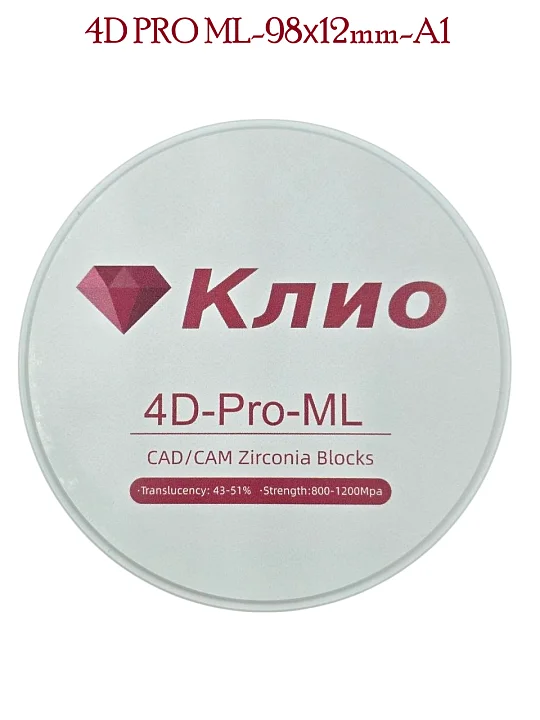 Циркониевый блок 4D PRO ML-98х12mm-A1 №1