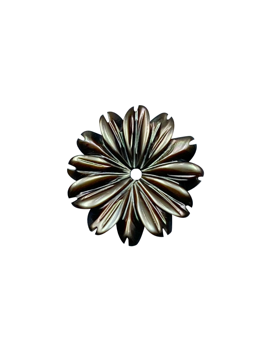 картинка Перламутровый цветок №2 черный d=12,0мм от Клио